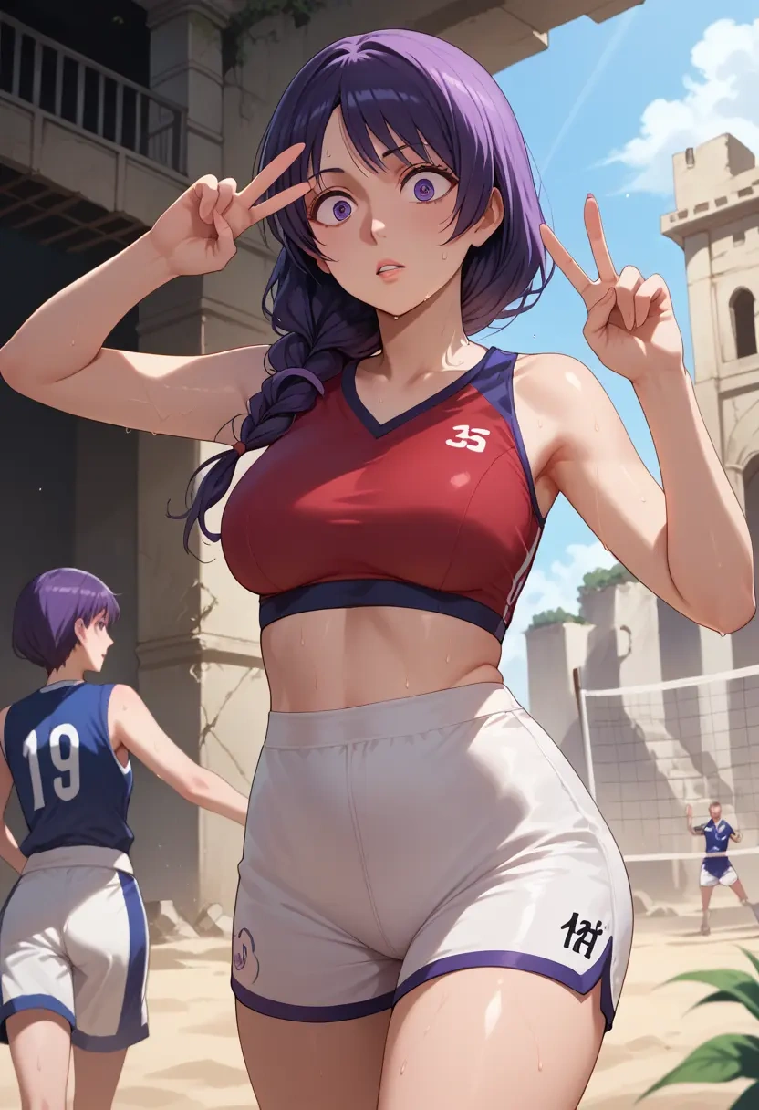 monogatari_(series),hanekawa_tsubasa,volleyball uniform  - 