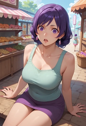 monogatari_(series),hanekawa_tsubasa,tank top,mesh,cycling shorts  - AI generated anime art