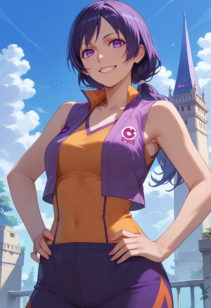 monogatari_(series),hanekawa_tsubasa,sports vest,capri leggings  - 