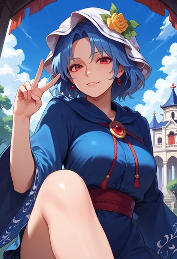 touhou,haniyasushin_keiki,crop windbreaker,shorts  - AI generated anime art