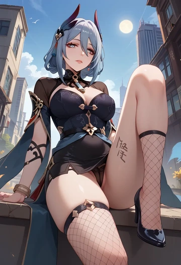 star rail,hanya,secretary,stockings,sexy, panties  - AI generated anime art