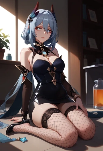 star rail,hanya,secretary,stockings,sexy, panties  - AI generated anime art