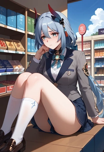 star rail,hanya,winter,student uniform,blazer  - AI generated anime art