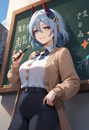 star rail,hanya,teacher, sweater  - AI generated anime art