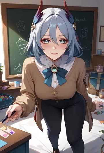 star rail,hanya,teacher, sweater  - AI generated anime art