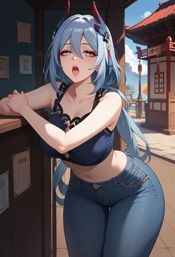 star rail,hanya,crop top  - AI generated anime art