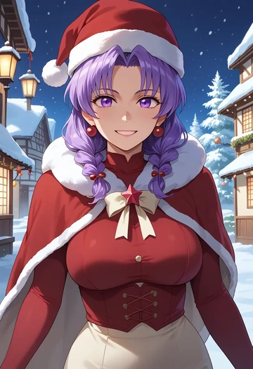 higurashi_no_naku_koro_ni,hanyuu,Christmas,dress  - AI generated anime art