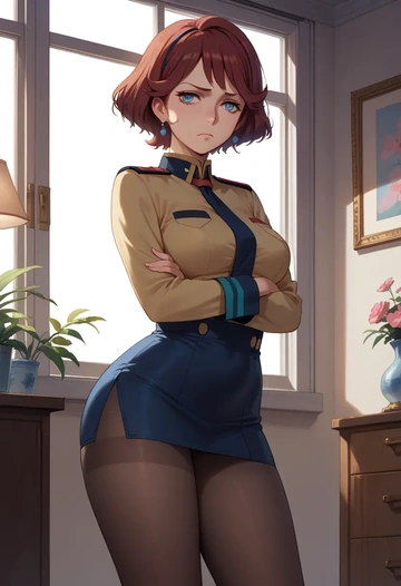 gundam,haro,shorts, pantyhose  - AI generated anime art