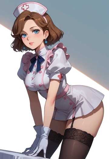 gundam,haro,nurse pantyhose,mini skirt, sexy  - AI generated anime art