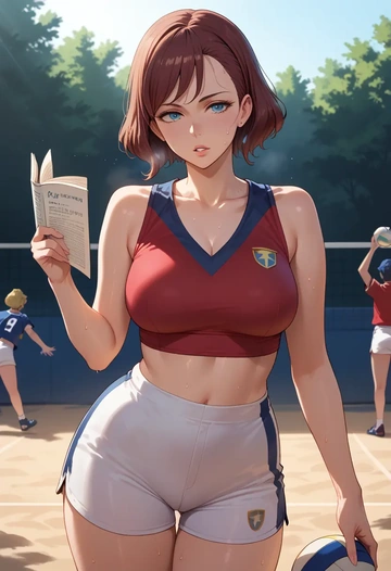 gundam,haro,volleyball uniform  - AI generated anime art