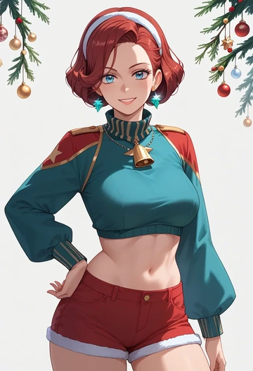 gundam,haro,Christmas,red velvet shorts  - AI generated anime art