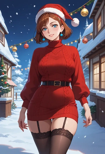 gundam,haro,sweater,stockings,Thigh garters  - AI generated anime art