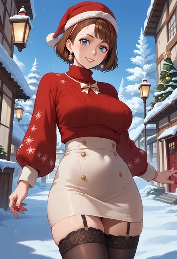 gundam,haro,sweater,stockings,Thigh garters  - AI generated anime art