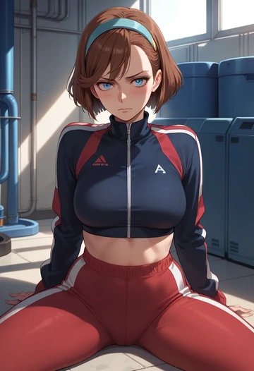 gundam,haro,athletic,track suit  - AI generated anime art