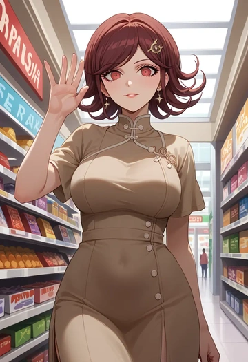 danganronpa_(series),harukawa_maki,qipao  - AI generated anime art