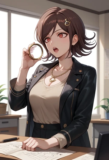 danganronpa_(series),harukawa_maki,detective  - AI generated anime art