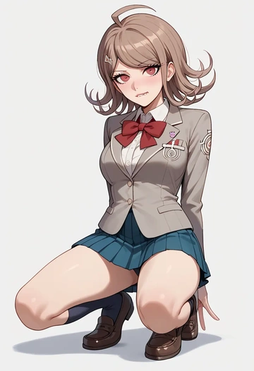 danganronpa_(series),harukawa_maki,winter,student uniform,blazer  - AI generated anime art