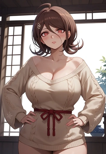 danganronpa_(series),harukawa_maki,sweater  - AI generated anime art