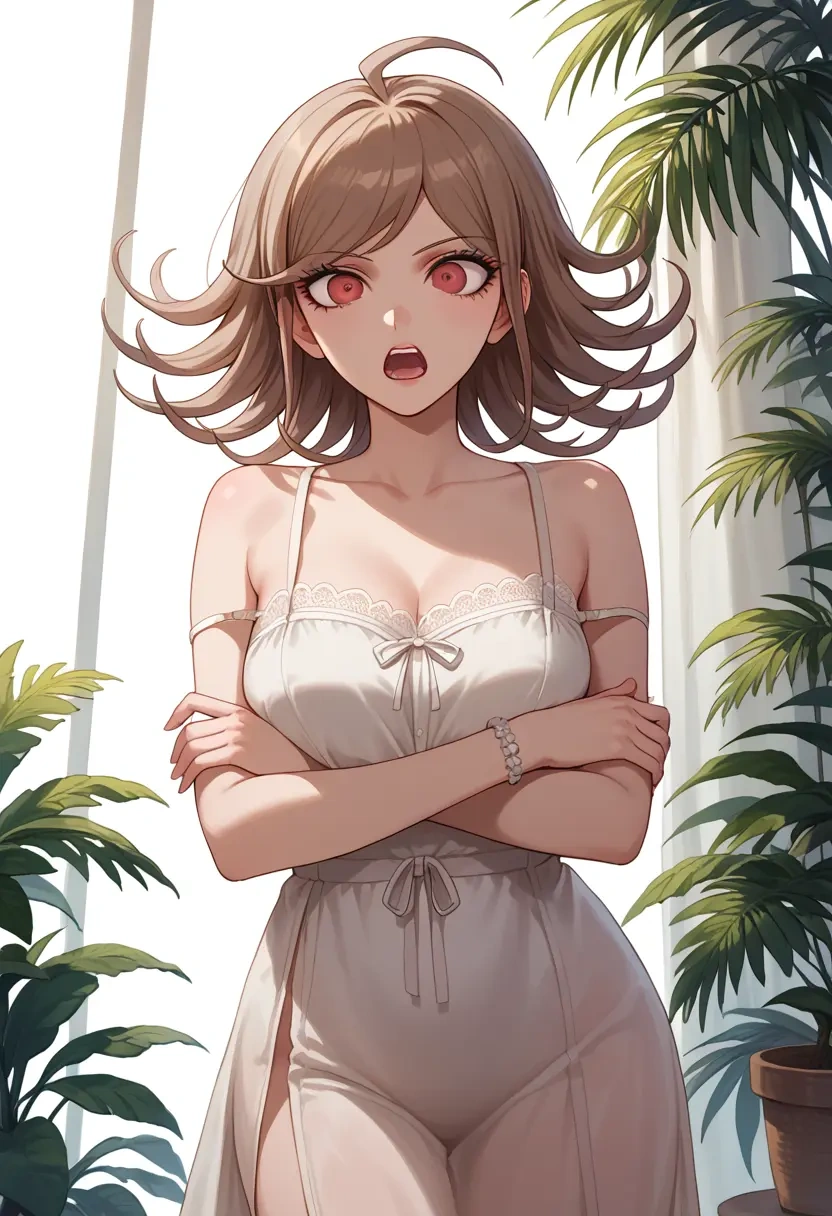 danganronpa_(series),harukawa_maki,silk slip dress  - 