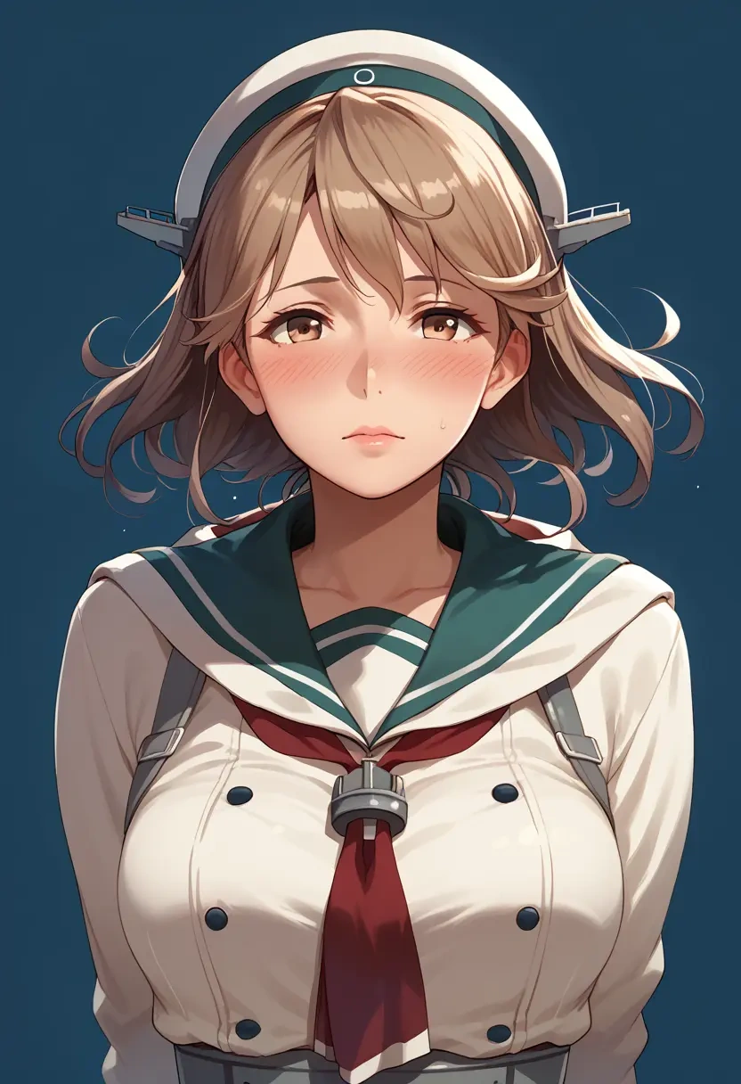 kantai_collection,haruna_(kancolle),crop windbreaker,shorts  - 