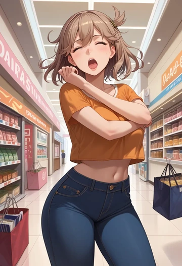 kantai_collection,haruna_(kancolle),crop top  - AI generated anime art