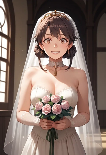 kantai_collection,haruna_kai_ni_(kancolle),wedding  - AI generated anime art