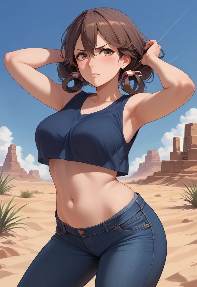 kantai_collection,haruna_kai_ni_(kancolle),crop top  - 