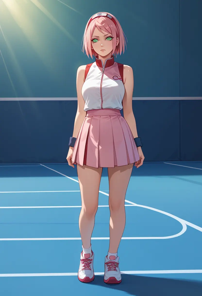 naruto_(series),haruno_sakura,tennis skirt  - 