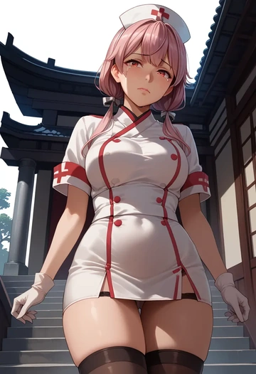 kantai_collection,harusame_(kancolle),nurse pantyhose,mini skirt, sexy  - AI generated anime art