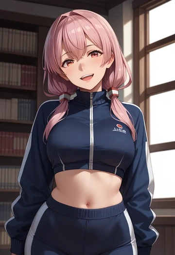 kantai_collection,harusame_(kancolle),athletic,track suit  - AI generated anime art