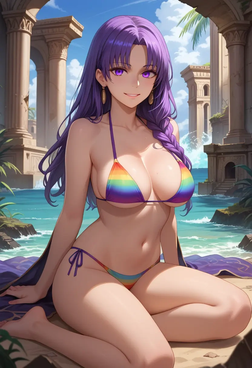 fate_(series),hassan_of_serenity_(fate),bikini,rainbow-colored,sexy  - 