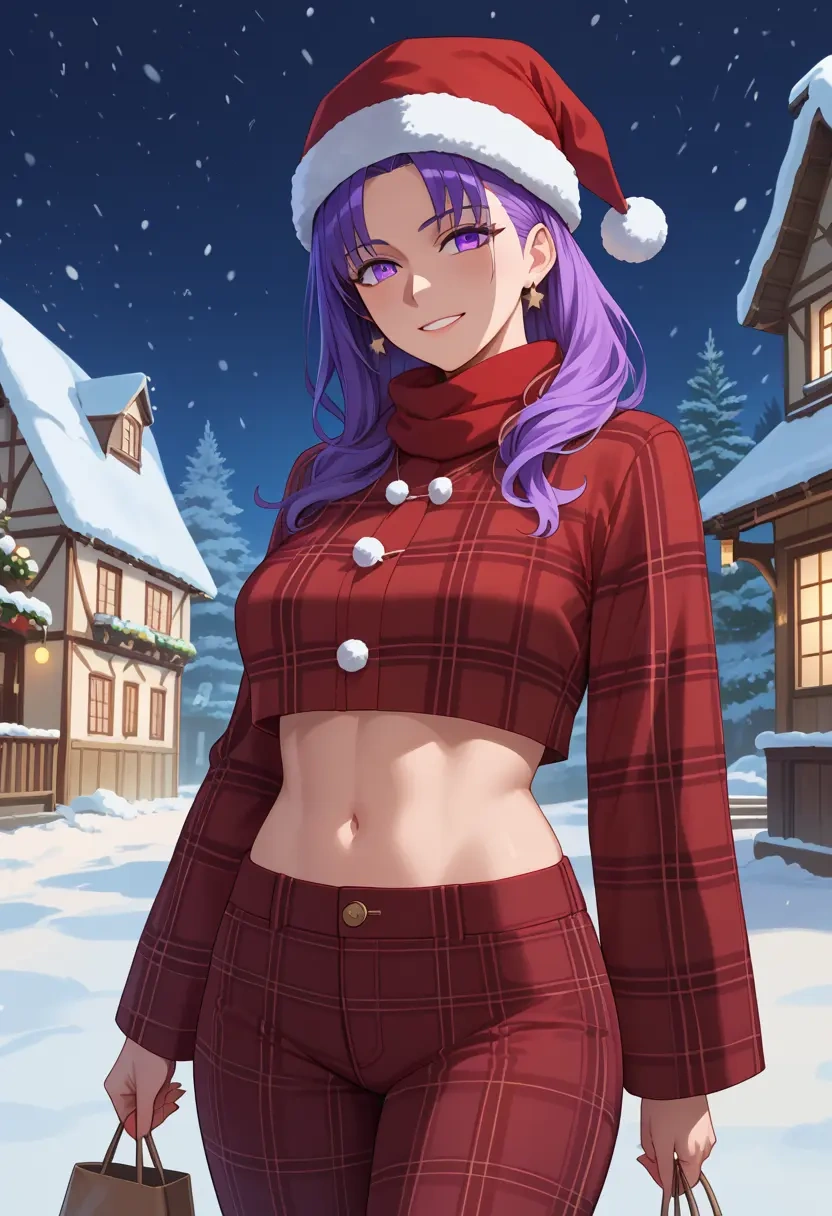 fate_(series),hassan_of_serenity_(fate),Christmas,plaid trousers  - 