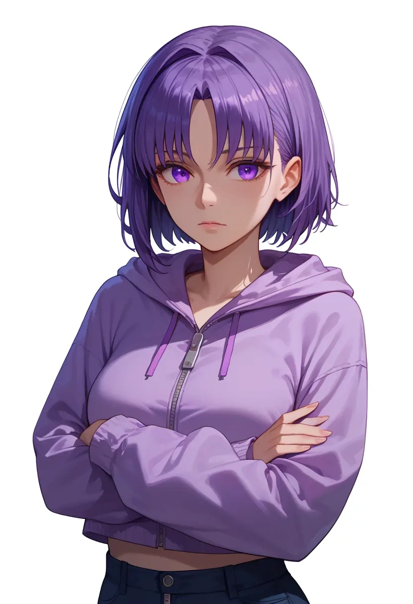 fate_(series),hassan_of_serenity_(fate),crop hoodie,shorts  - 