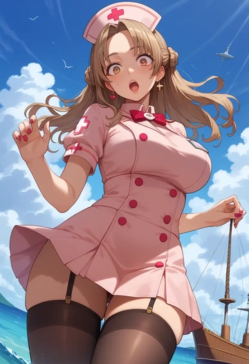 tsugu_(vtuber),hatoba_tsugu,nurse pantyhose,mini skirt, sexy  - AI generated anime art