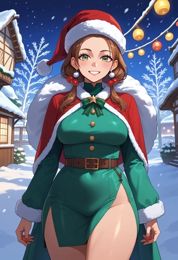 tsugu_(vtuber),hatoba_tsugu,Christmas,dress  - AI generated anime art