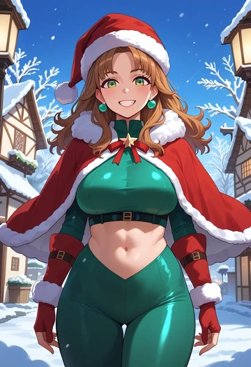 tsugu_(vtuber),hatoba_tsugu,Christmas,dress  - AI generated anime art