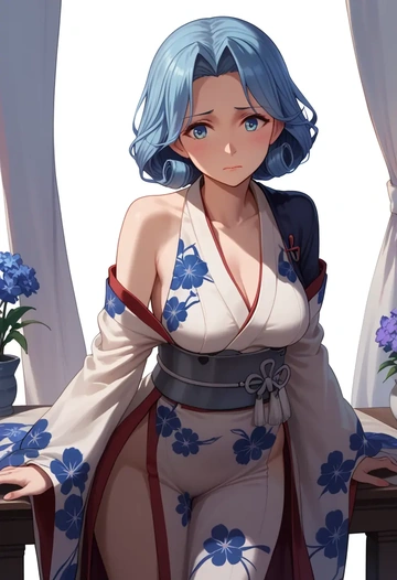 kantai_collection,hatsukaze_(kancolle),kimono,silk,wide-leg trousers  - AI generated anime art