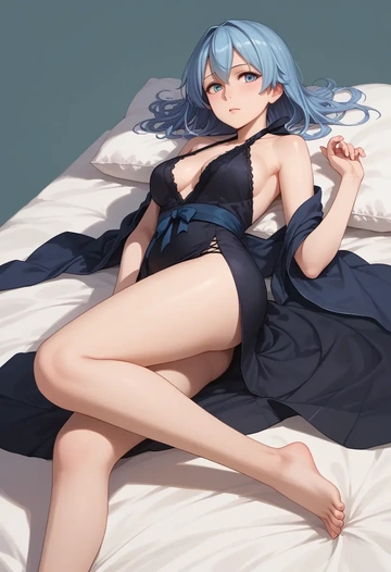 kantai_collection,hatsukaze_(kancolle),nightdress  - AI generated anime art