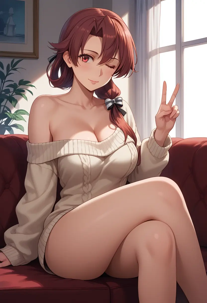 kantai_collection,hatsushimo_(kancolle),off-shoulder,sweater  - 