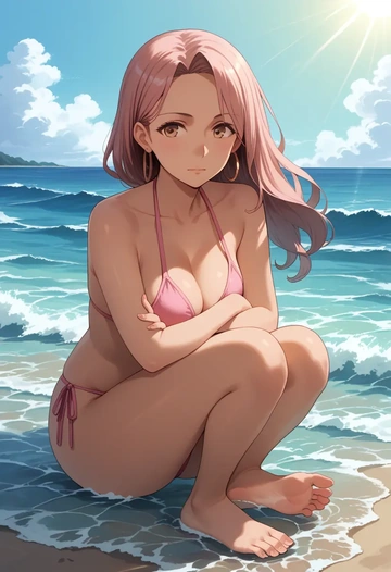 kantai_collection,hatsuyuki_(kancolle),bikini  - AI generated anime art