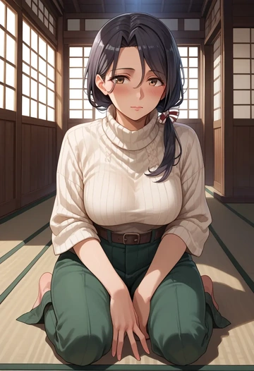 kantai_collection,hatsuyuki_(kancolle),sweater  - AI generated anime art