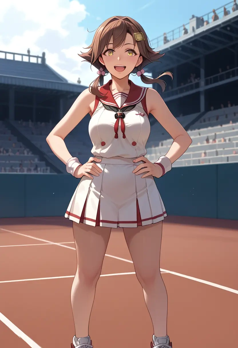 kantai_collection,hatsuzuki_(kancolle),tennis skirt  - 