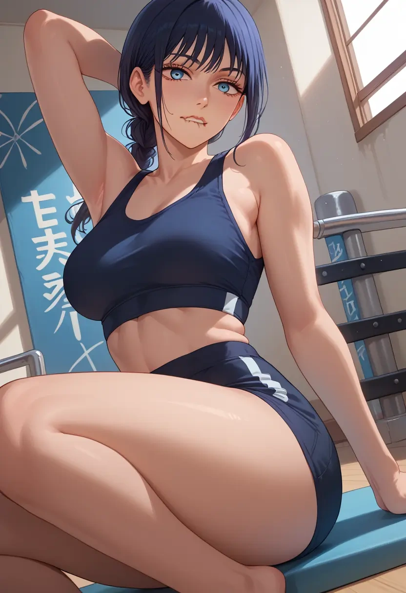 chainsaw_man,hayakawa_aki,yoga shorts  - 