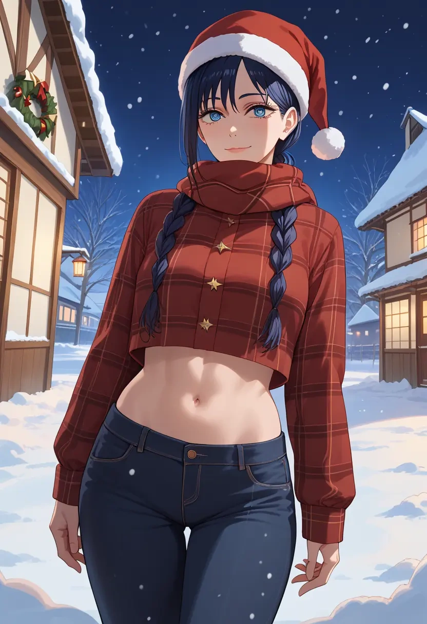 chainsaw_man,hayakawa_aki,Christmas,plaid trousers  - 