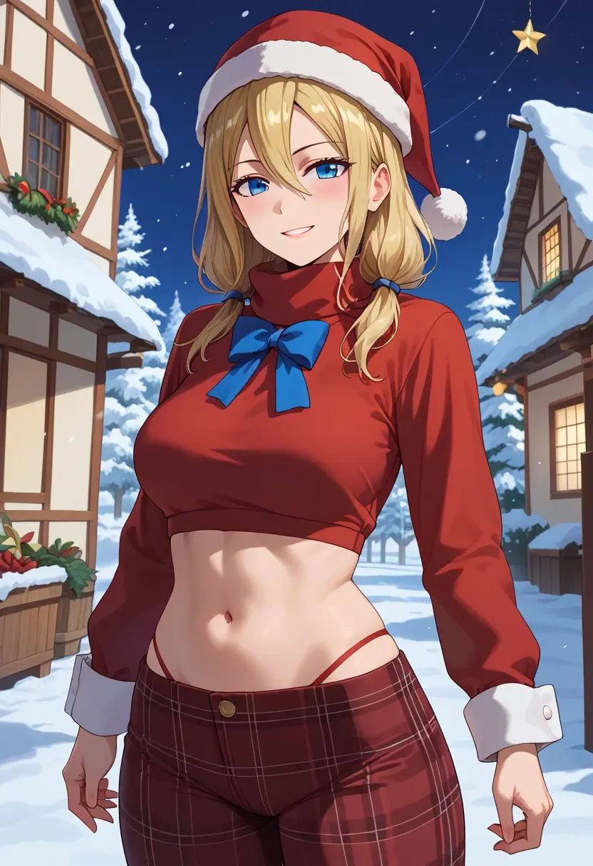 kaguya-sama_wa_kokurasetai_~tensai-tachi_no_renai_zunousen~,hayasaka_ai,Christmas,plaid trousers  - 