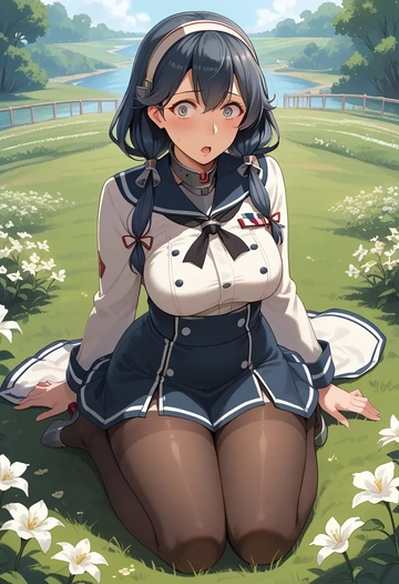 kantai_collection,hayasui_(kancolle),shorts, pantyhose  - AI generated anime art