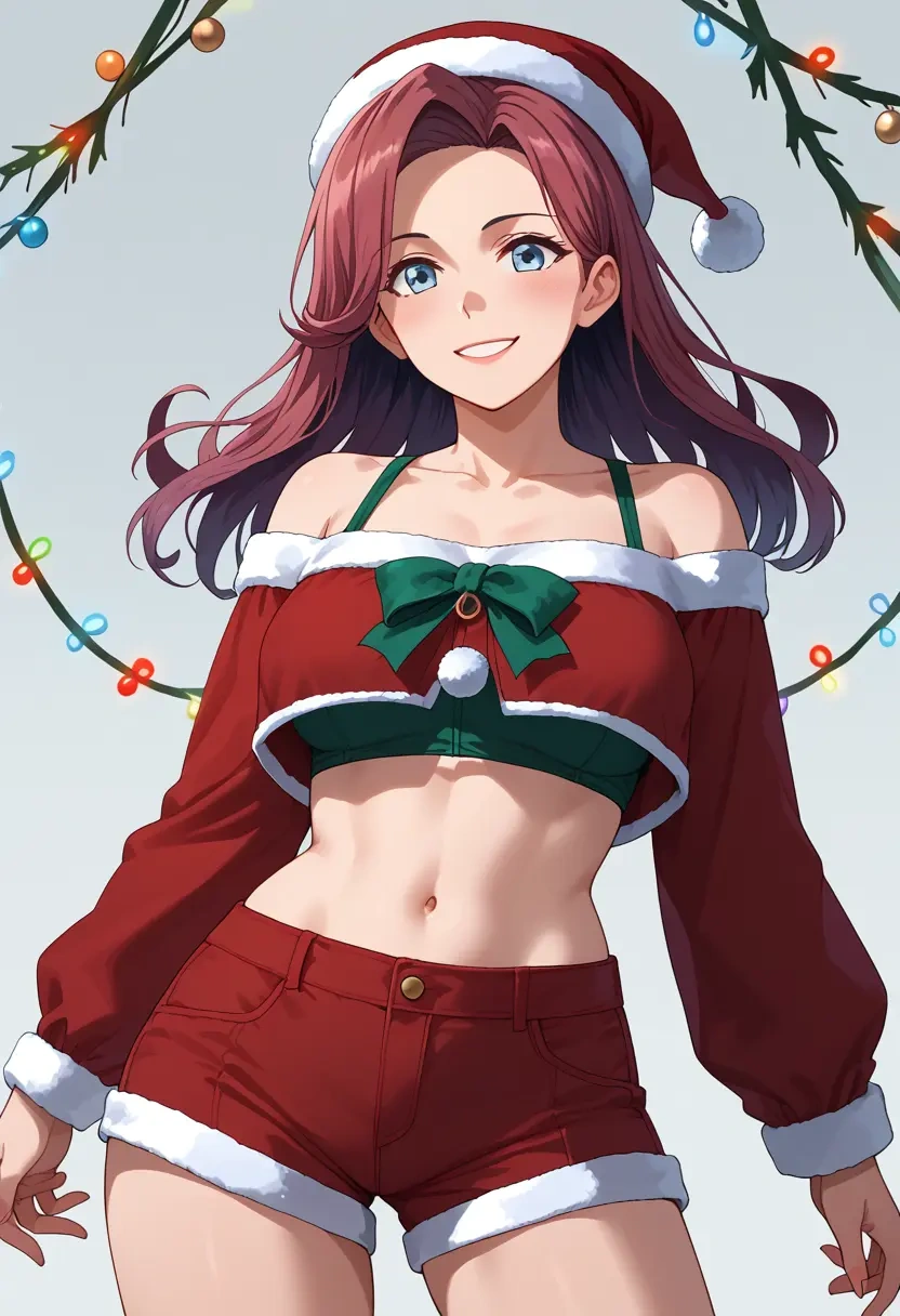 kantai_collection,hayasui_(kancolle),Christmas,red velvet shorts  - 