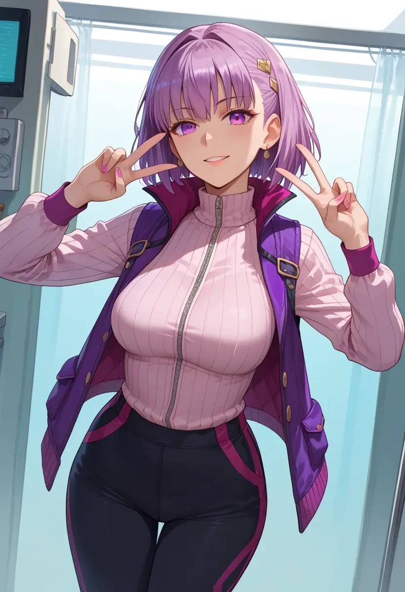 fate_(series),helena_blavatsky_(fate),vest,quilted,jogger pants  - 