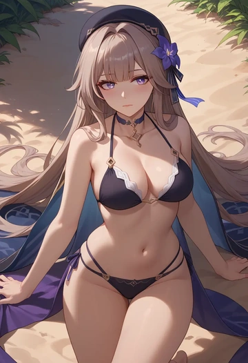 star rail,herta,black bikini  - AI generated anime art