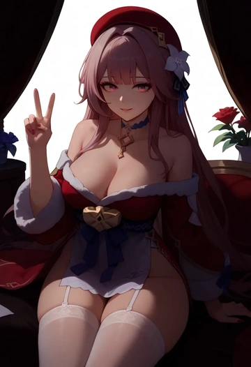 star rail,herta,Christmas,sexy, stockings,  - AI generated anime art